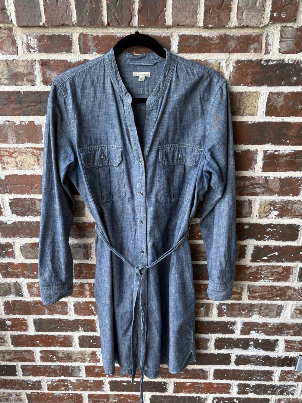 GAP Equipment Blue Chambray Shirt Dress Size Large